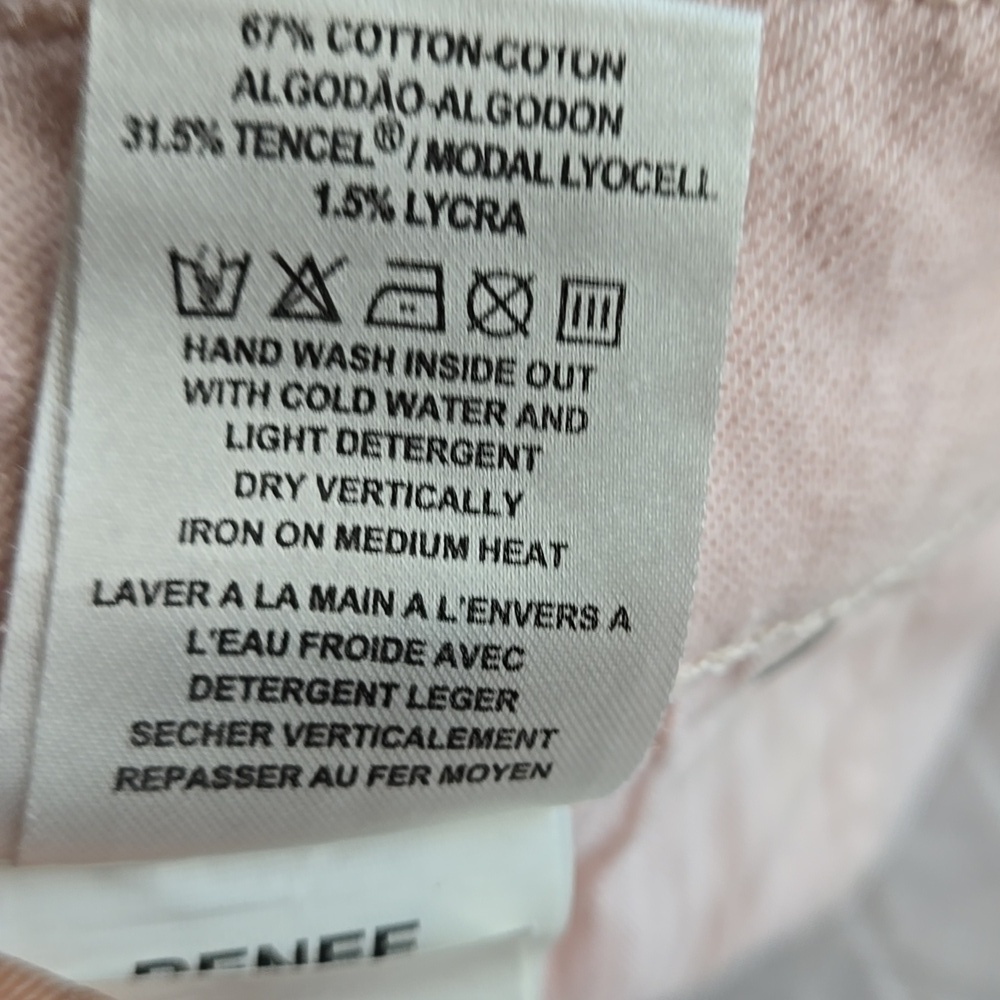 DL1961 Renee Cutoff Denim Shorts In Hibiscus Pastel Pink - Picture 7 of 12
